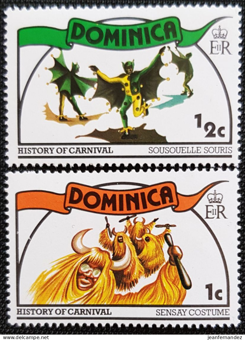 Dominique 1978 "History Of Carnival"   Stampworld N° 566 Et 567 - Dominique (1978-...)