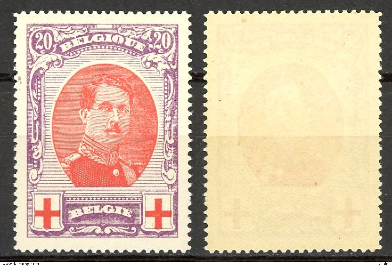 BE   134   X   ---   MNH  --  Impeccable....  --  Albert 1er  --  COB : 220 Euros - 1914-1915 Croix-Rouge