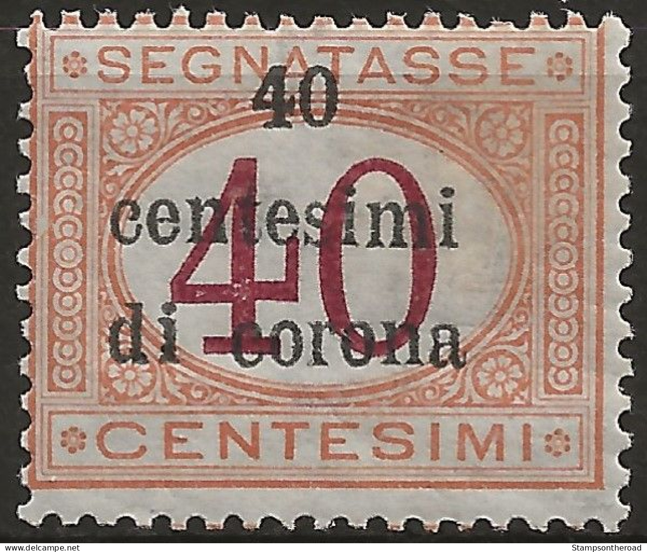 TRTTSx5L,1919 Terre Redente - Trento E Trieste, Sassone Nr. 5, Segnatasse Nuovo Con Traccia Di Linguella **/ - Trentin & Trieste