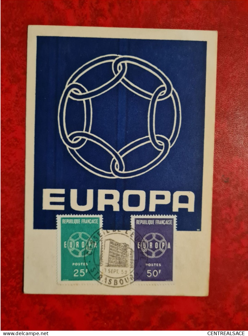 Carte 1959 MAXI   STRASBOURG  EUROPA CONSEIL EUROPA - Non Classés