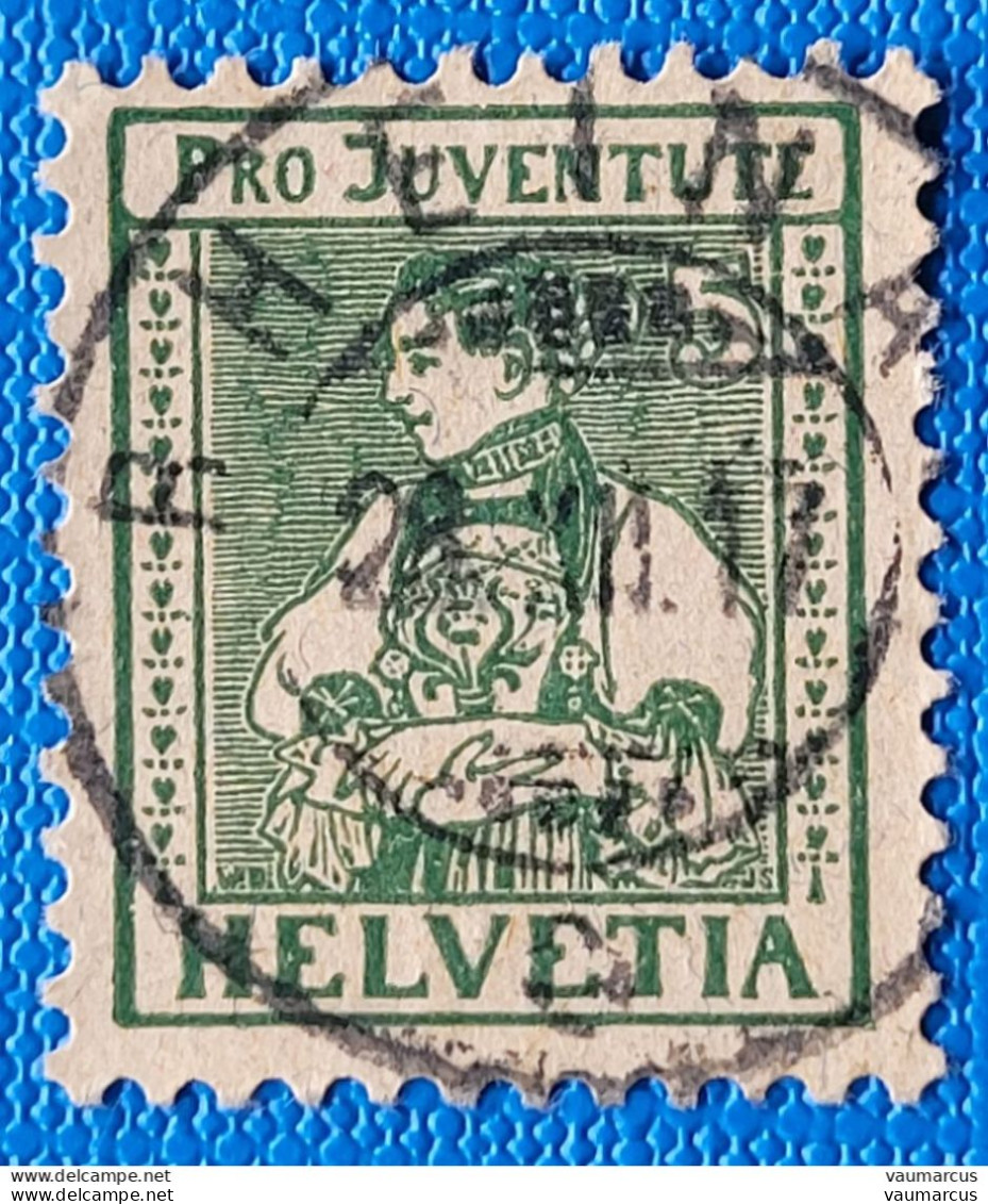 1917 Zu J 8 PRO JUVENTUTE Obl. RHEINAU 28.12.17 LUXE SBK 10 CHF Voir Description - Used Stamps