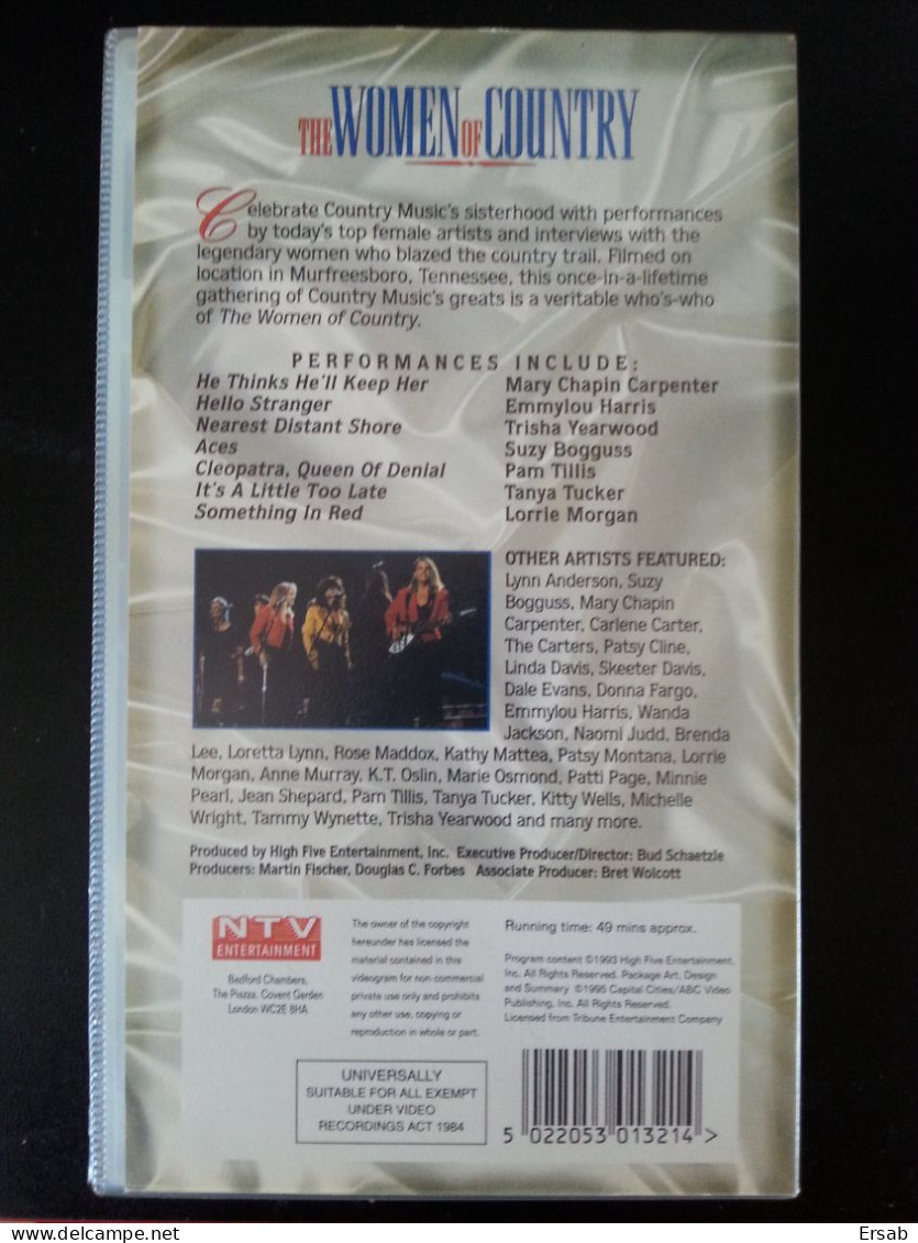 Cassette Vidéo Women Of Country Various Artists Video Tape   VHS - Andere & Zonder Classificatie