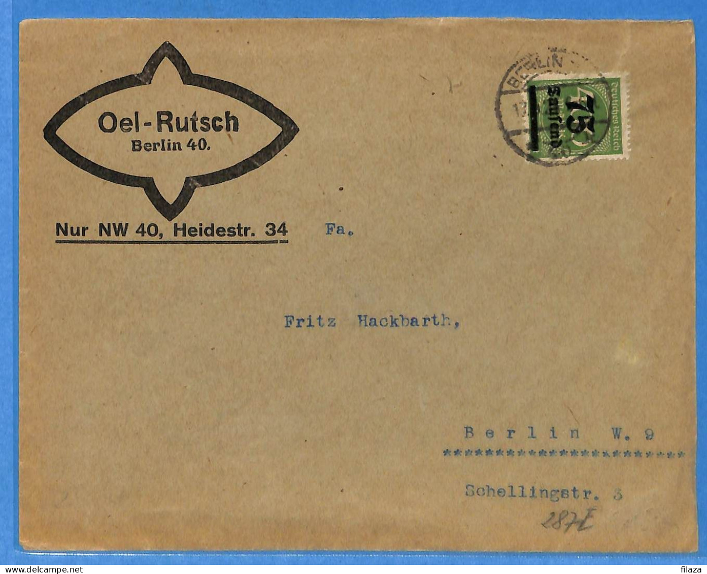 Allemagne Reich 1923 - Lettre De Berlin - G31137 - Cartas & Documentos