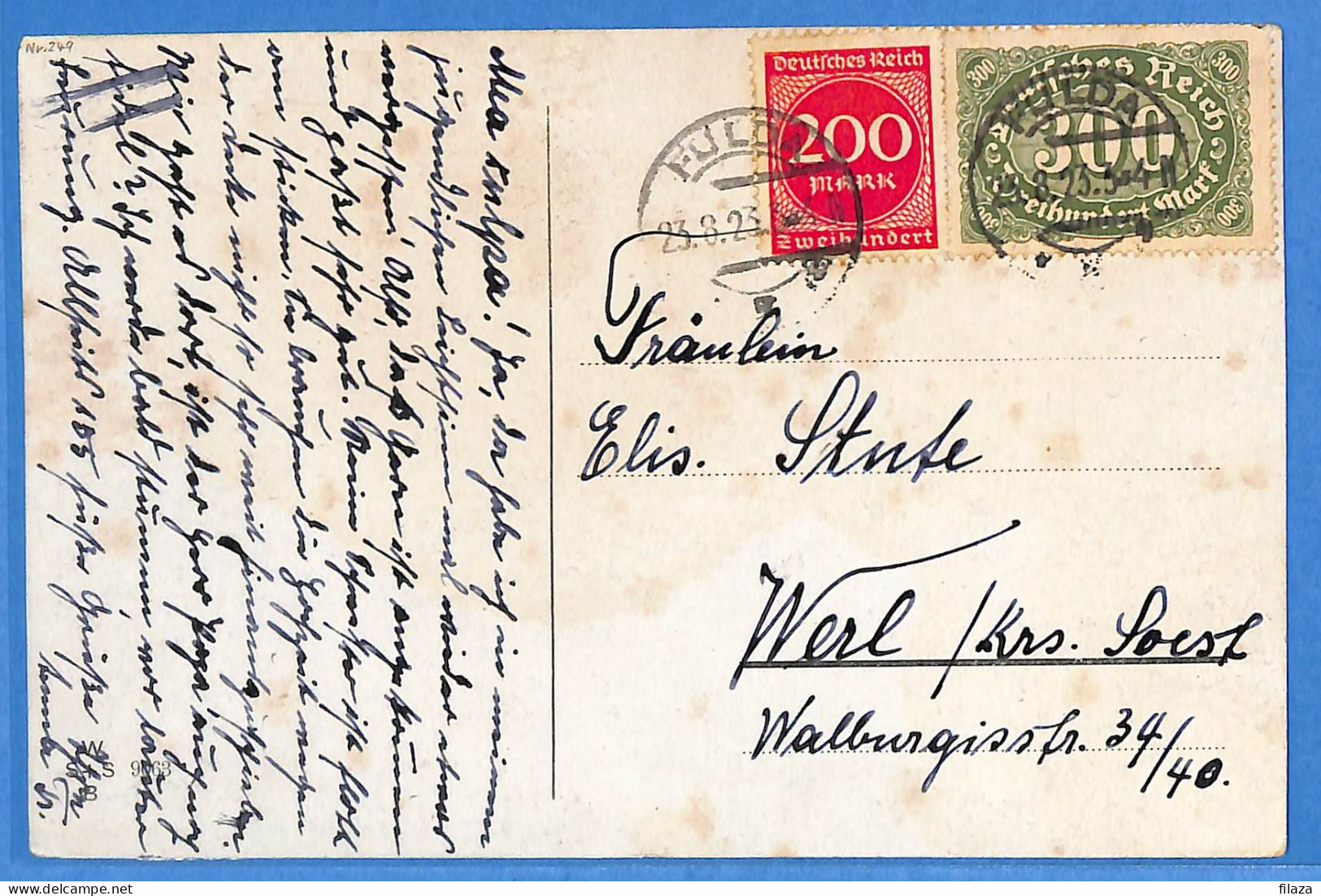 Allemagne Reich 1923 - Carte Postale De Fulda - G31086 - Lettres & Documents