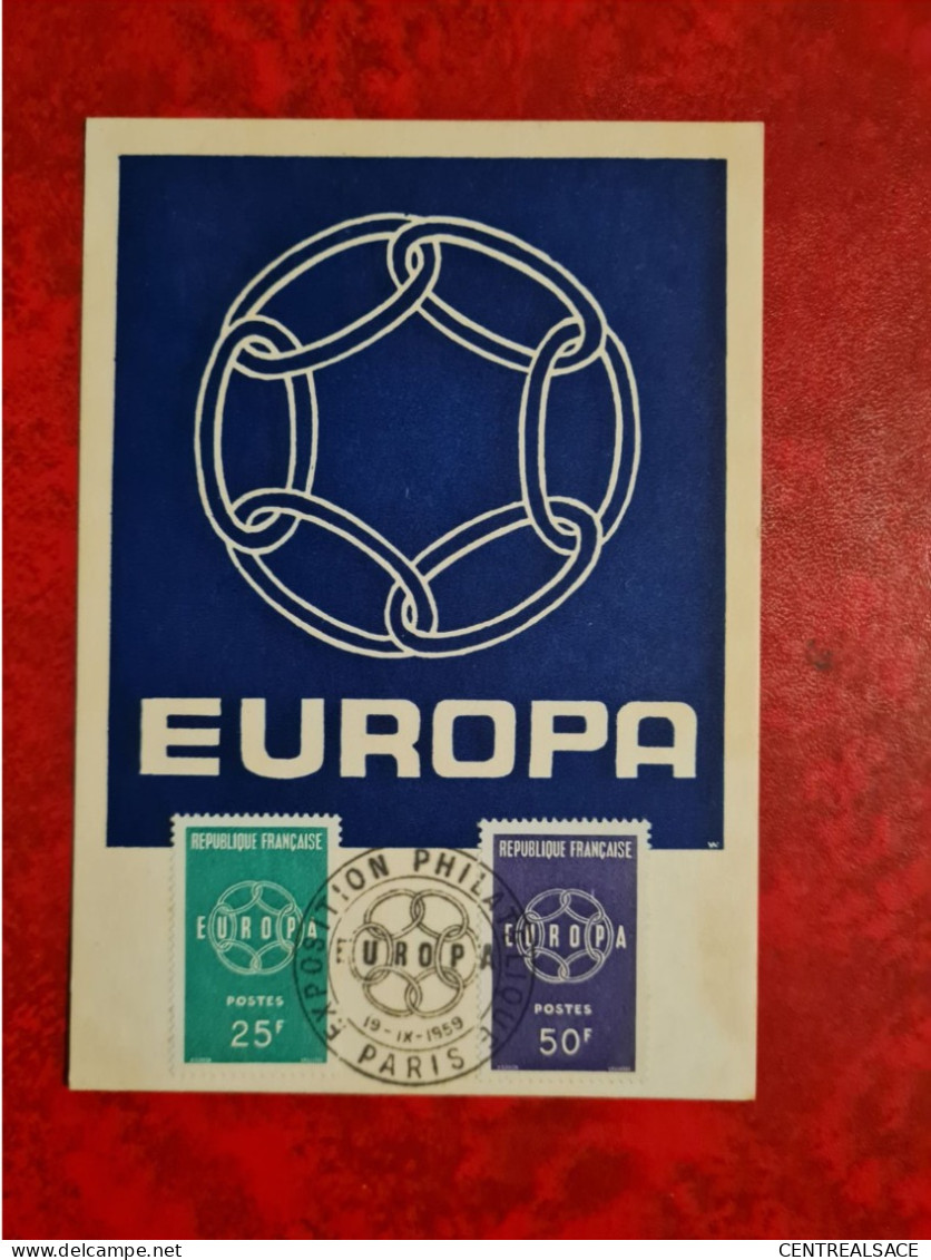 Carte 1959 MAXI   PARIS   EUROPA CONSEIL EUROPA - Non Classés