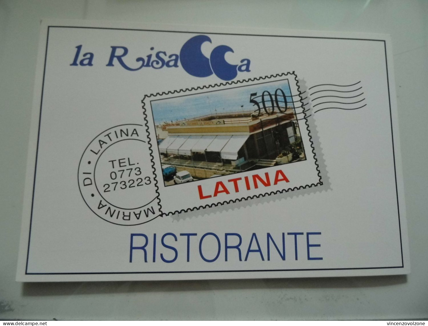Cartolina "LA RISACCA RISTORANTE - LATINA" - Alberghi & Ristoranti