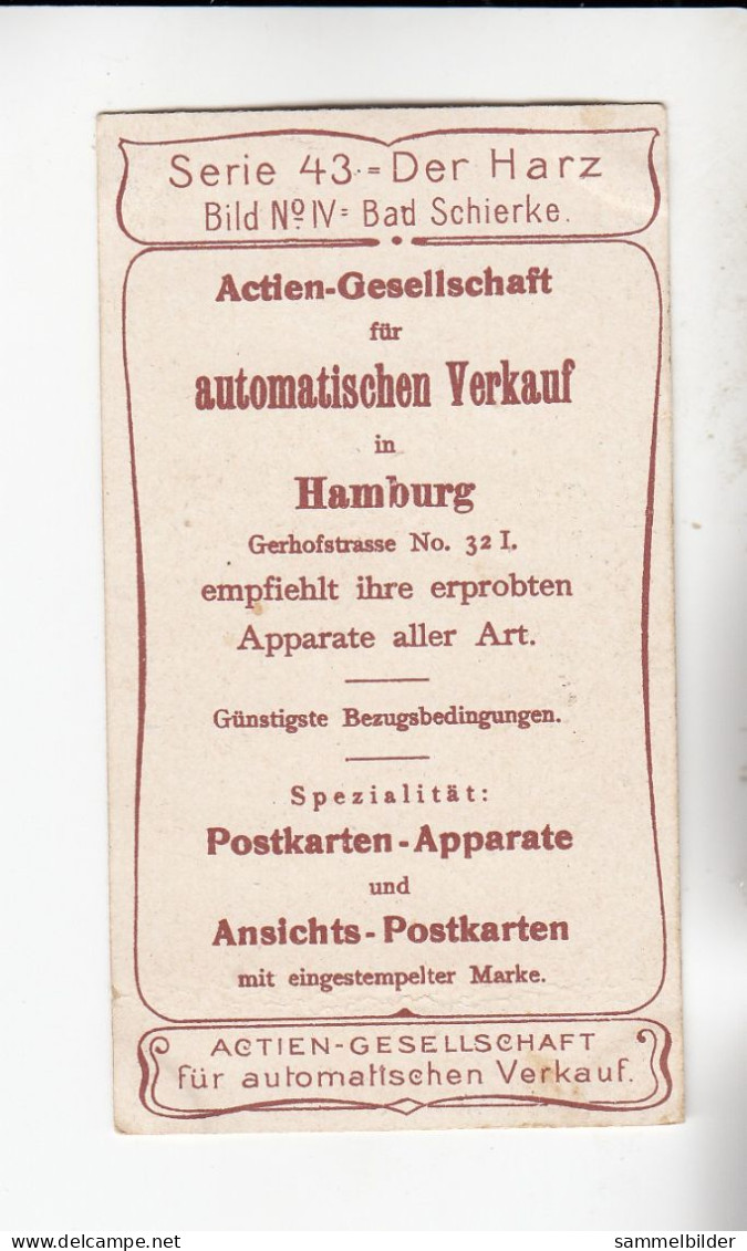 Actien Gesellschaft  Der Harz  Bad Schierke Serie  43 #4 Von 1900 - Stollwerck