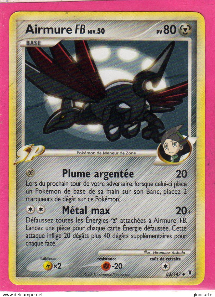 Carte Pokemon Francaise 2010 Platine Vainqueur Suppreme 83/147 Airmure 80pv Neuve - Platin