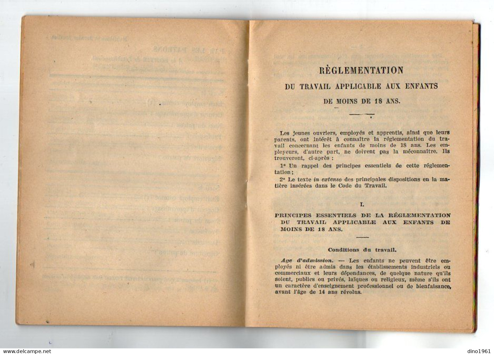 VP23.062 - COUZON AU MONT D'OR 1940 - Livret de Travail des Enfants - M. GAUDILLOT, Forges.... de VILLEURBANNE & PARIS