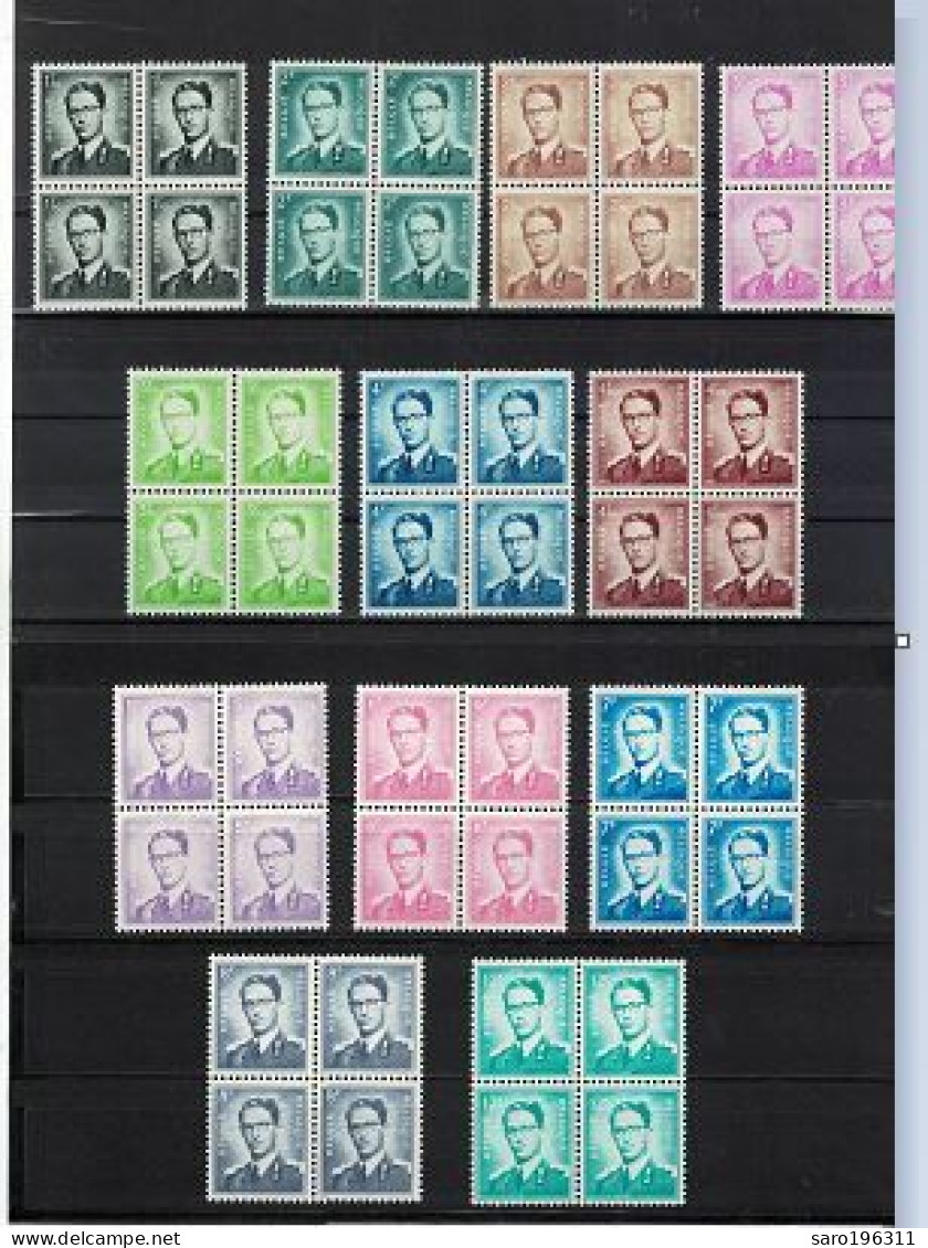 ROI BAUDOUIN  ** / MNH LOT EN BLOC DE 4  à  9,79 - Neufs