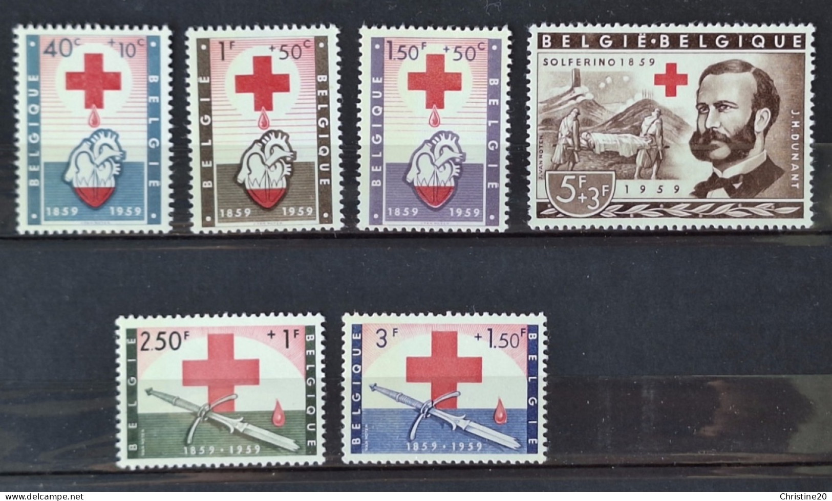 Belgique 1959 N°1096/1101   ** TB Cote 25€50 - Neufs
