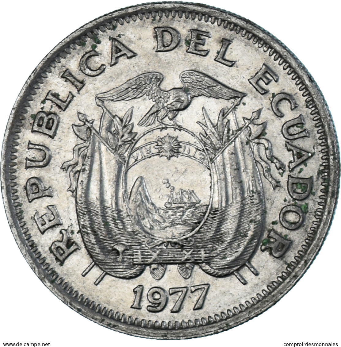 Monnaie, Équateur, Sucre, Un, 1977 - Ecuador
