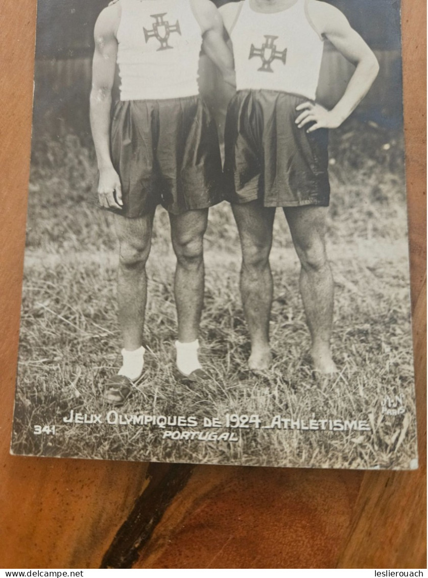 Rare Carte Photo 1924 - Athlétisme Équipe Du Portugal - Atletismo