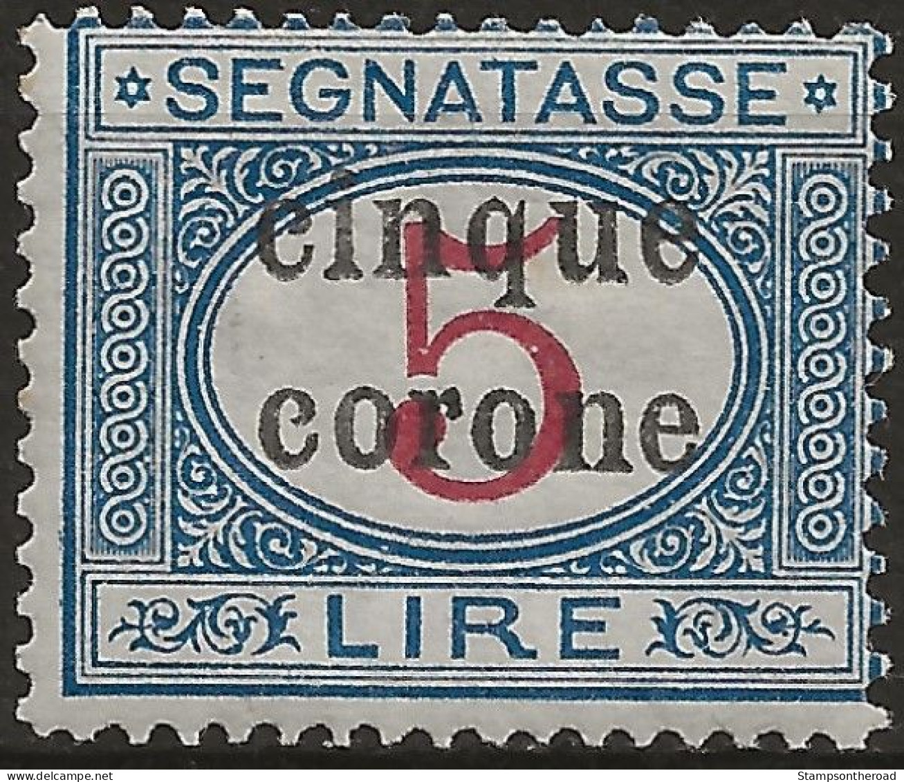 TRTTSx9N,1919 Terre Redente - Trento E Trieste, Sassone Nr. 9, Segnatasse Nuovo Senza Linguella **/ - Trentin & Trieste