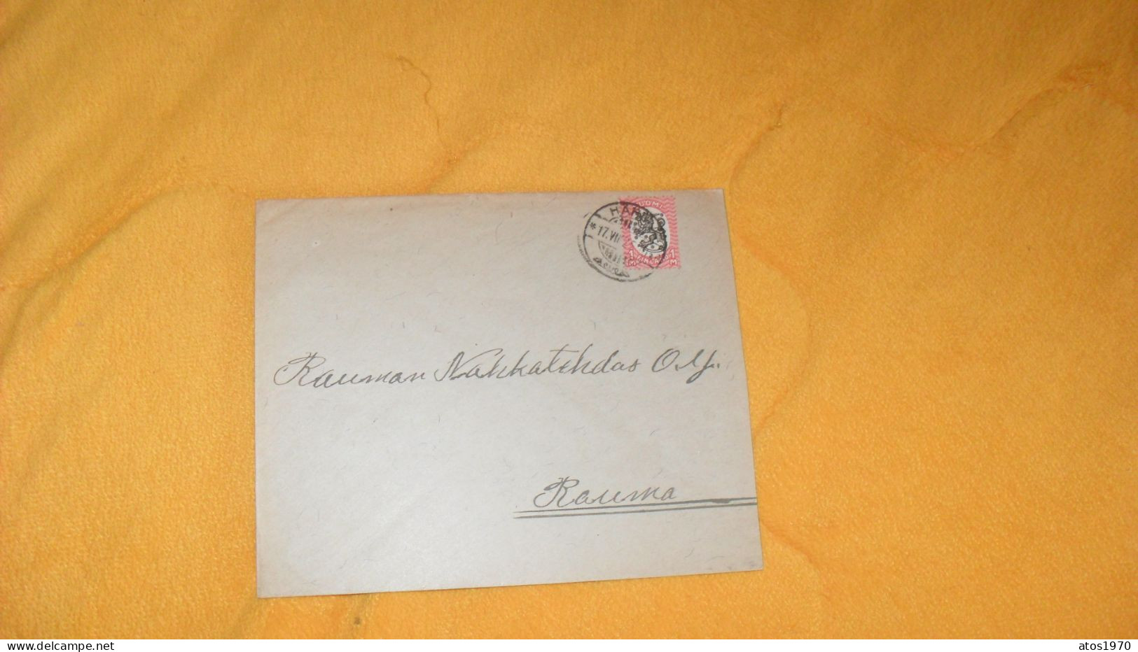 ENVELOPPE ANCIENNE DE 1925../ FINLANDE DEPART ?..POUR RAUMA RAUMO..CACHETS + TIMBRE - Lettres & Documents