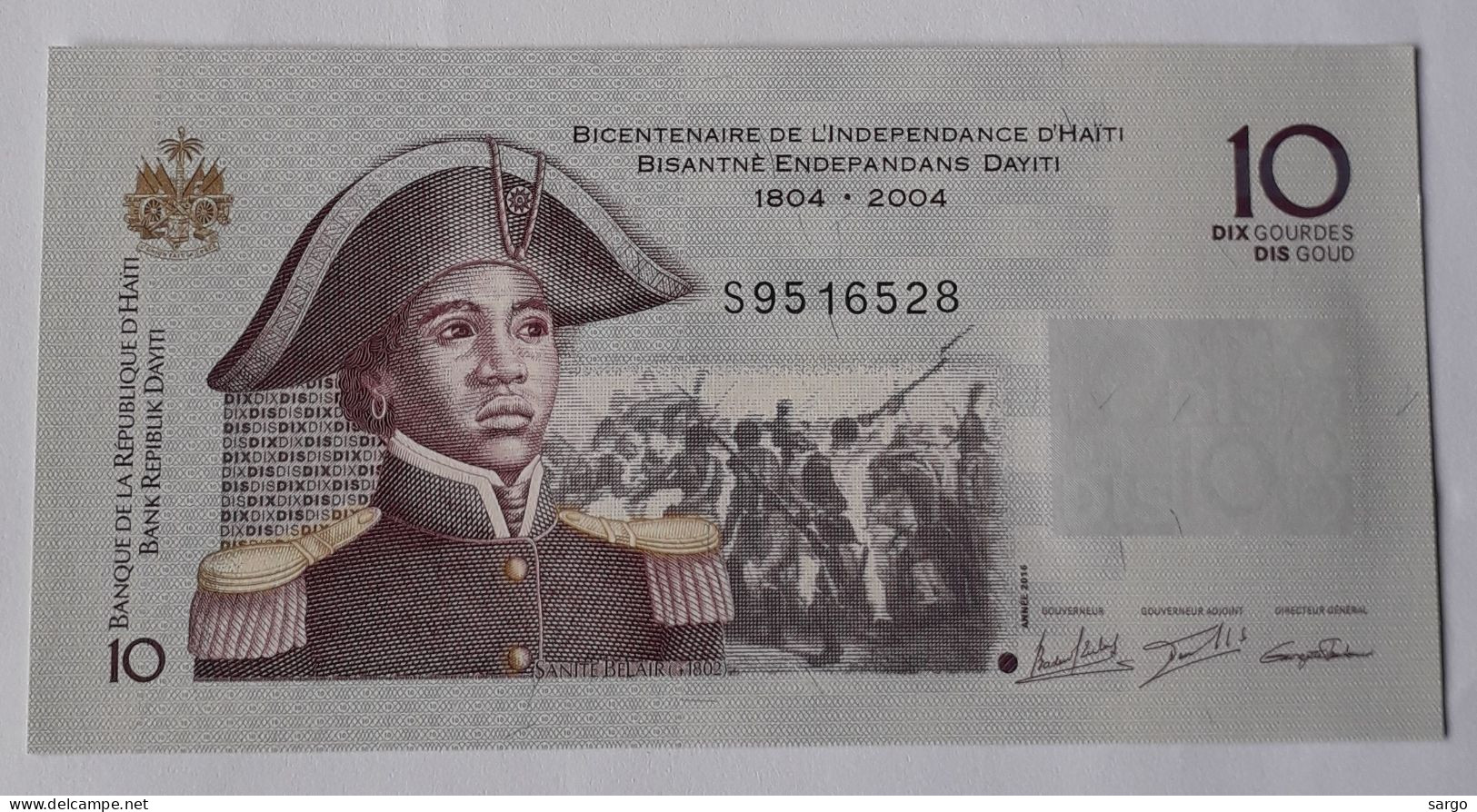 HAITI  - 10 GOURDES - P 272G  (2004) - UNC - BANKNOTES - PAPER MONEY - CARTAMONETA - - Haïti