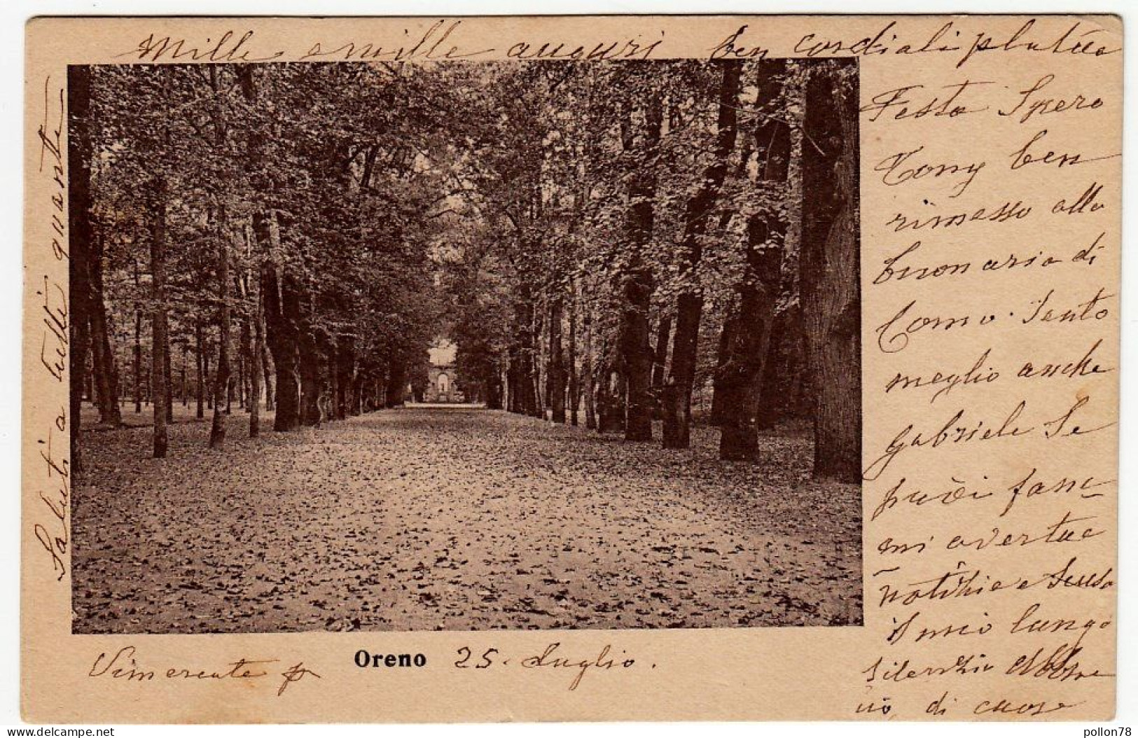 ORENO - Timbro VIMERCATE - MONZA BRIANZA - 1907 - Vedi Retro - Formato Piccolo - Monza