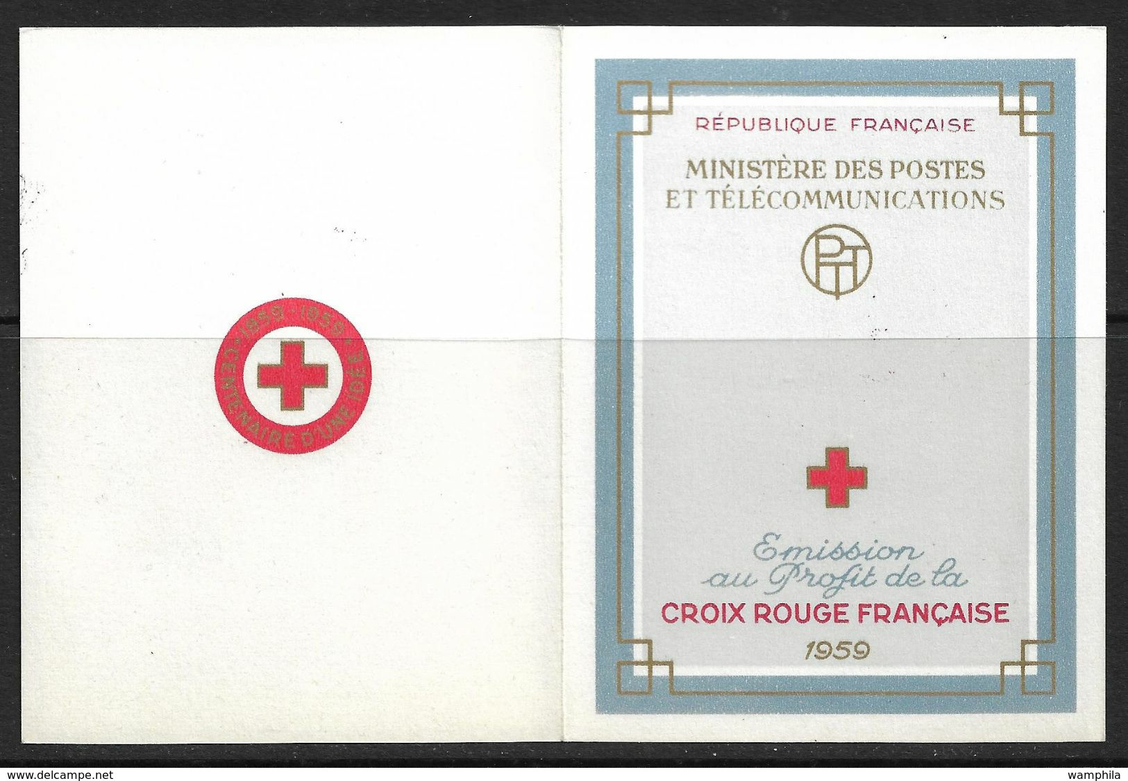 France Carnet Croix Rouge 1959** Oblitéré 1°jour. RARE. - 1950-1959