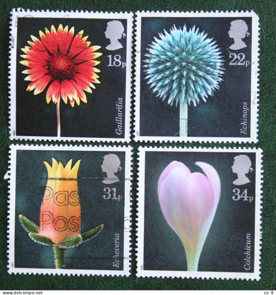 FLOWERS Fleur Blumen (Mi 1097-1100) 1987 Used Gebruikt Oblitere ENGLAND GRANDE-BRETAGNE GB GREAT BRITAIN - Used Stamps