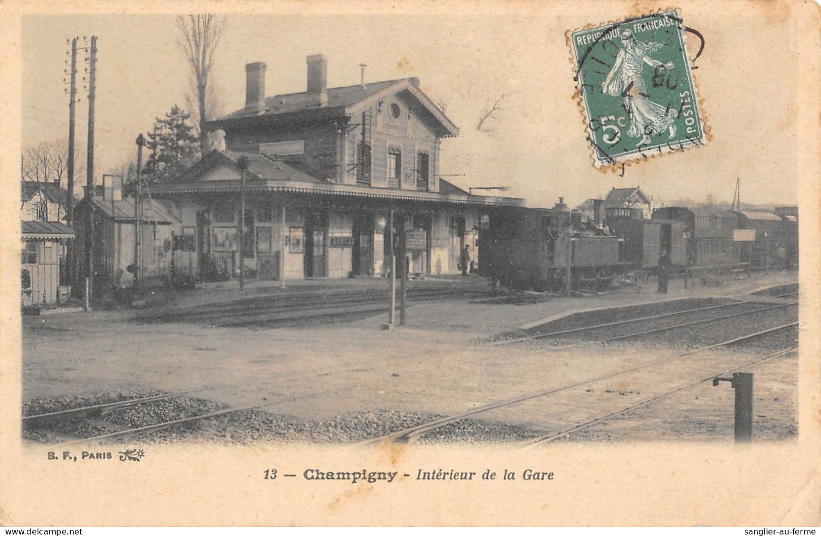 CPA 94 CHAMPIGNY / INTERIEUR DE LA GARE / TRAIN - Champigny Sur Marne