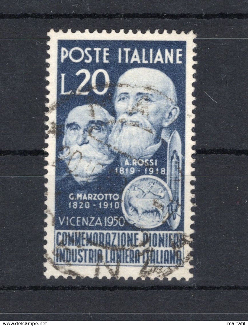 1950 Repubblica Italia SET USATO Pionieri Industria Laniera - 1946-60: Afgestempeld