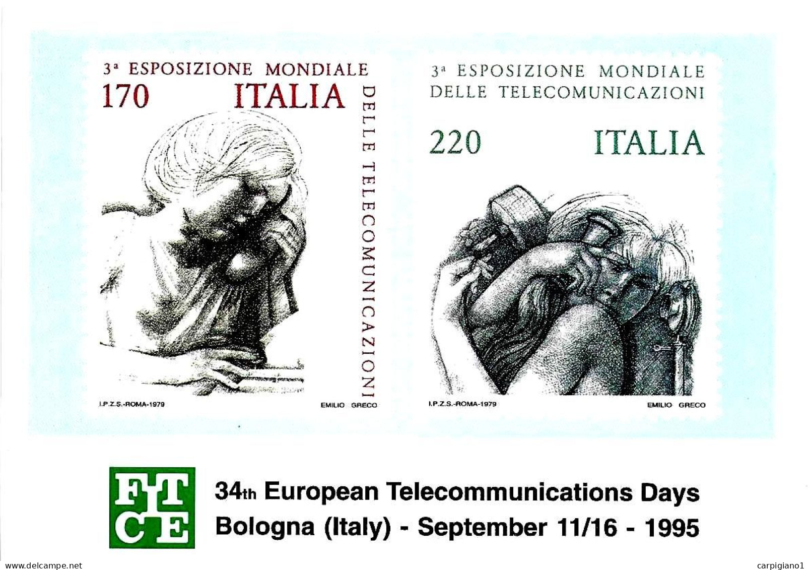 ITALIA ITALY - 1995 BOLOGNA 34° Giornate Europee Telecomunicazioni FTCE Su Cartolina PT – 8273 - 1991-00: Storia Postale