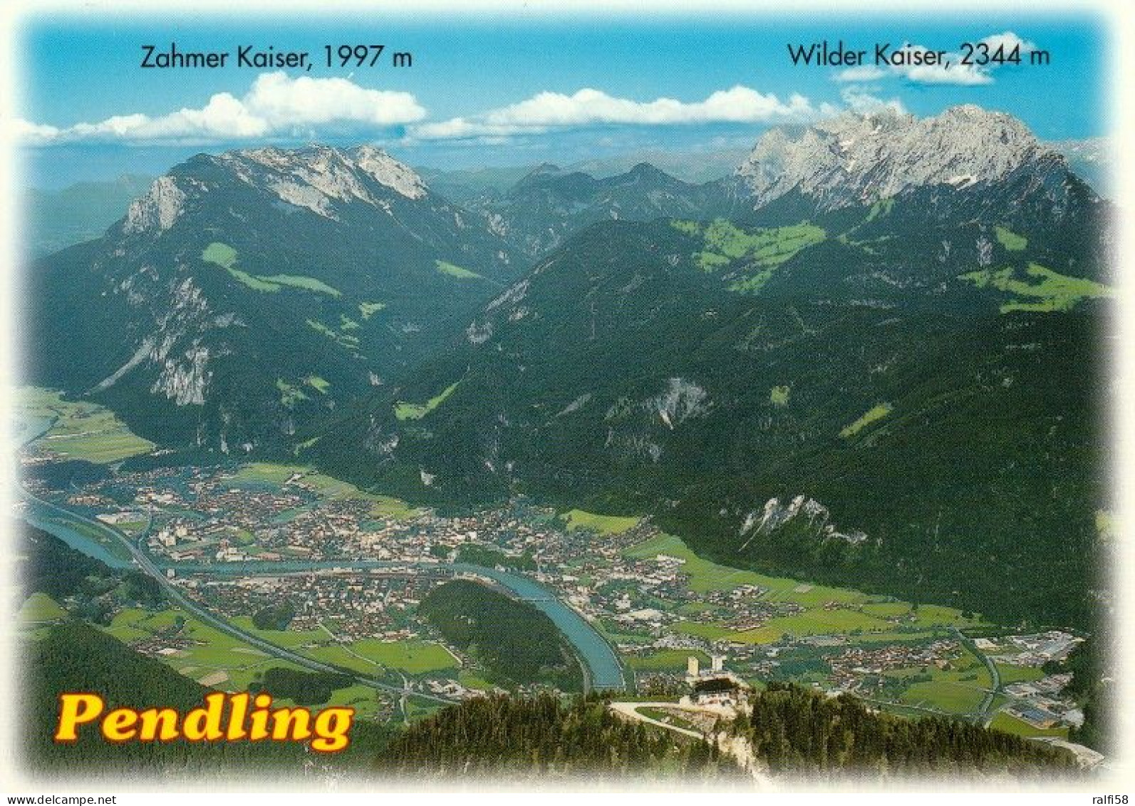 1 AK Österreich / Tirol * Blick Vom Pendling Auf Kufstein Mit Kaisergebirge - Luftbildaufnahme * - Kufstein