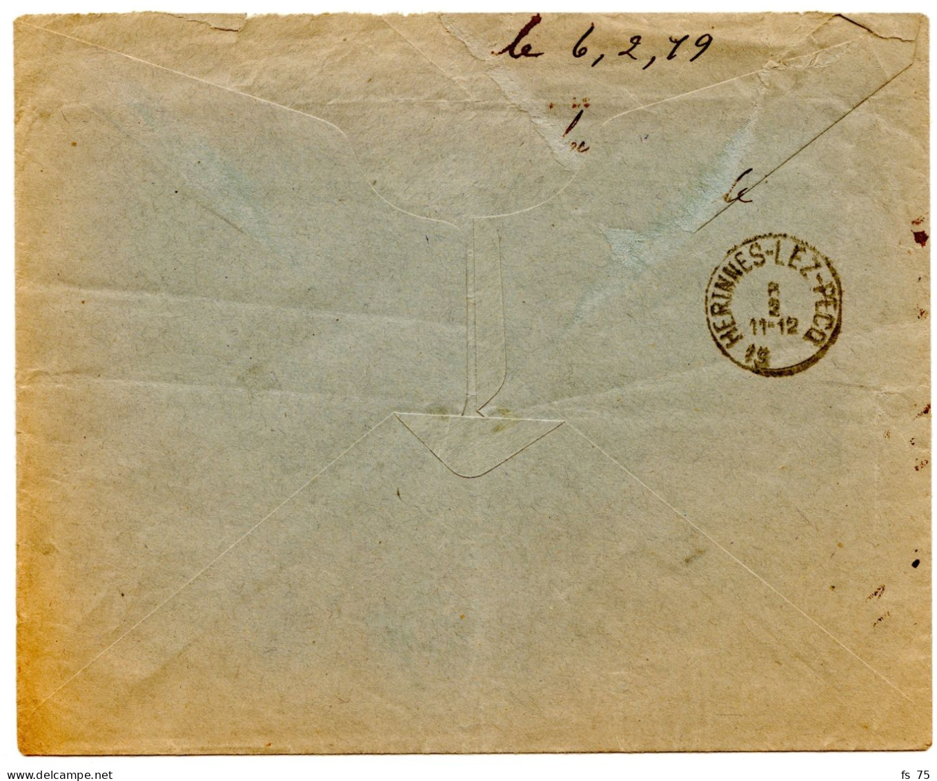 BELGIQUE - COB 142 SIMPLE CERCLE BILINGUE EVIDE MONS SUR LETTRE RECOMMANDEE, 1919 - Cartas & Documentos