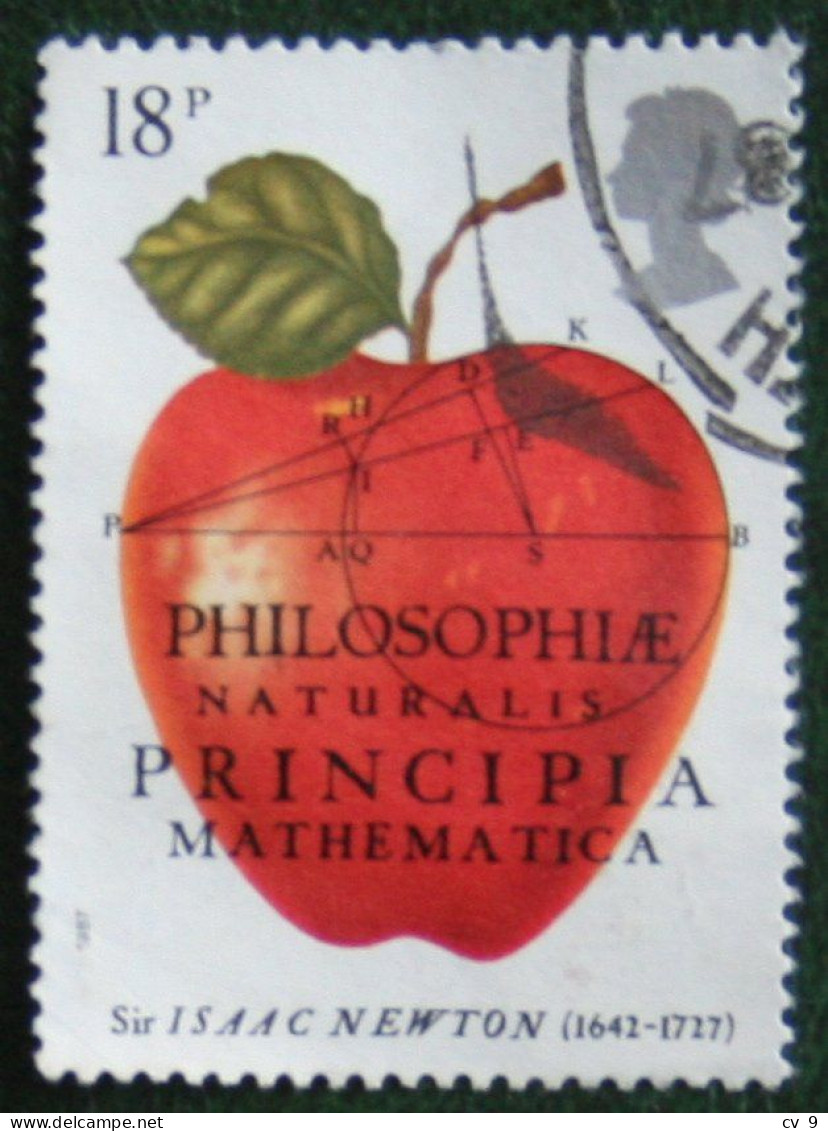 APPLE Science Fruit ISAAC NEWTON (Mi 1101) 1987 Used Gebruikt Oblitere ENGLAND GRANDE-BRETAGNE GB GREAT BRITAIN - Gebruikt