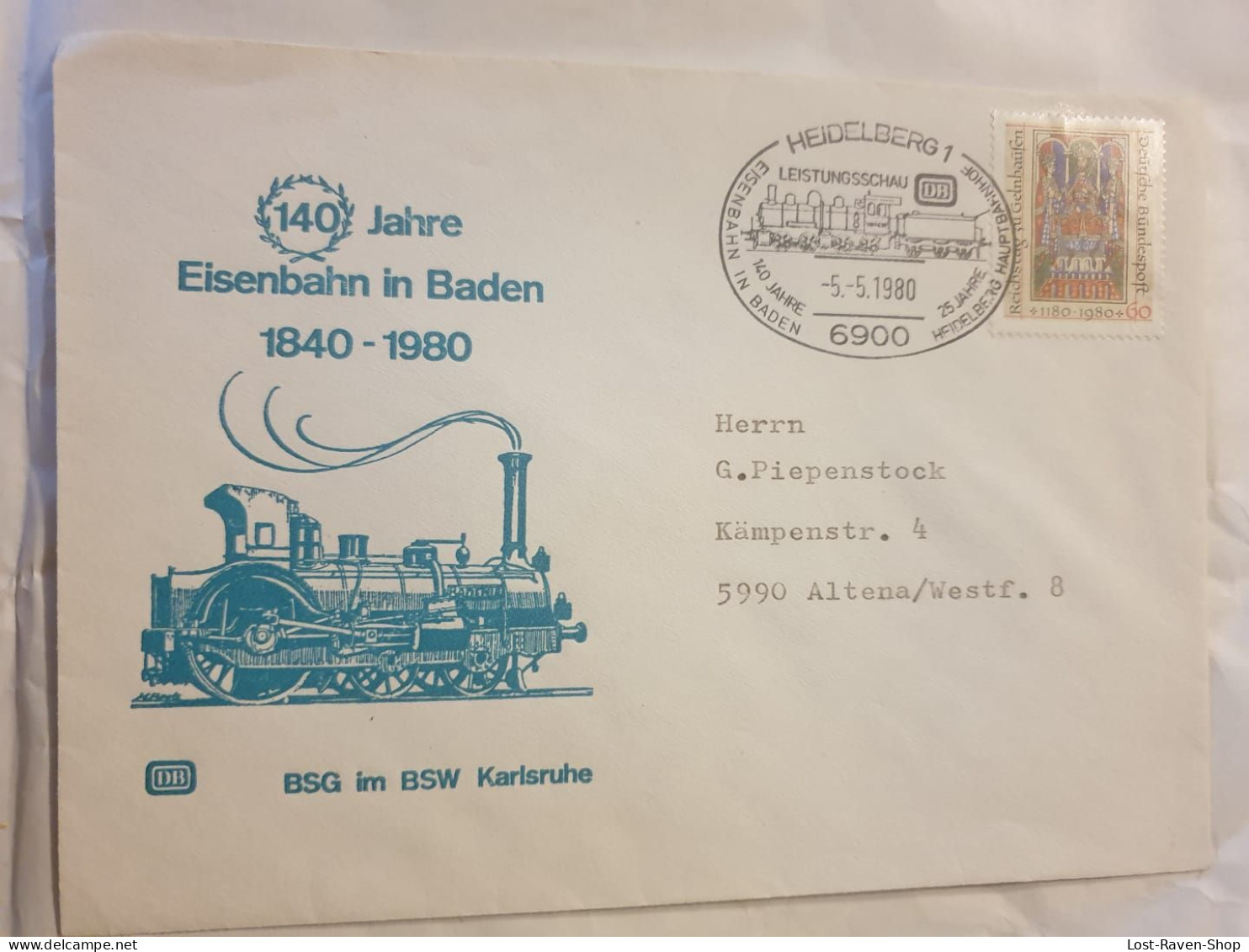 140 Jahre Eisenbahn In Baden 1840-1980 - Buste - Usati