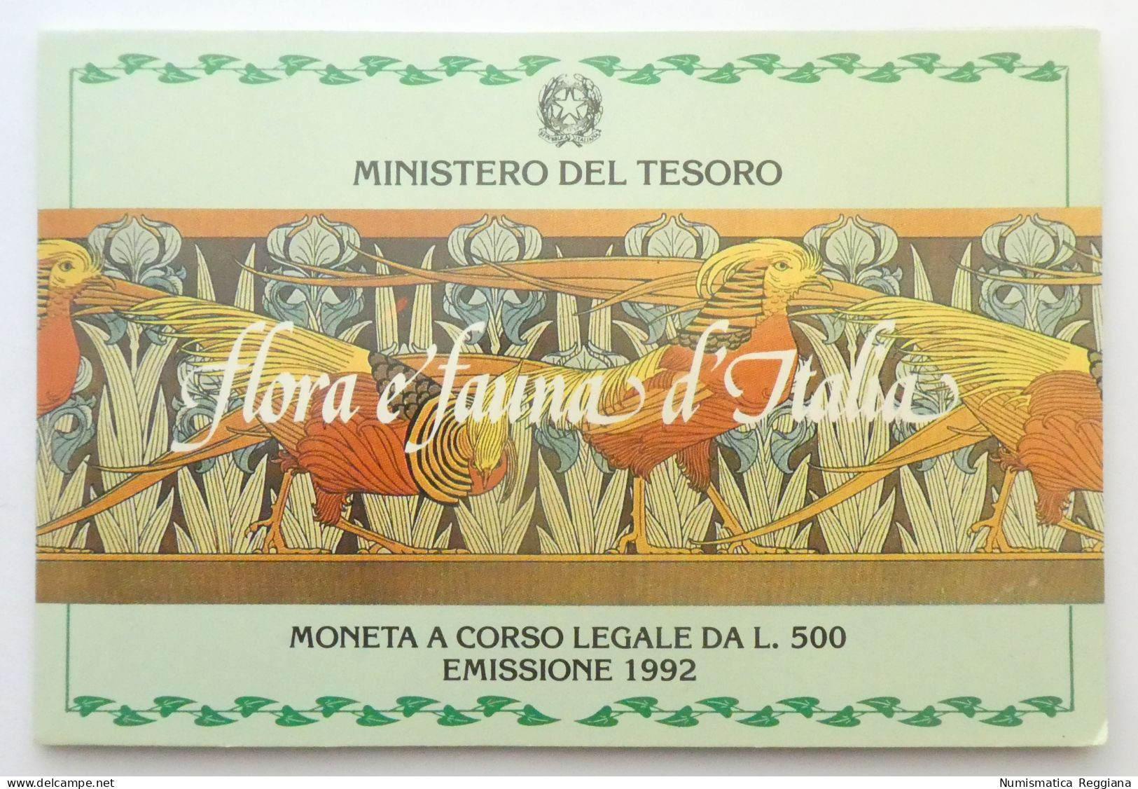 Repubblica Italiana - 500 Lire 1992 FDC Flora E Fauna D'Italia - Set Fior Di Conio