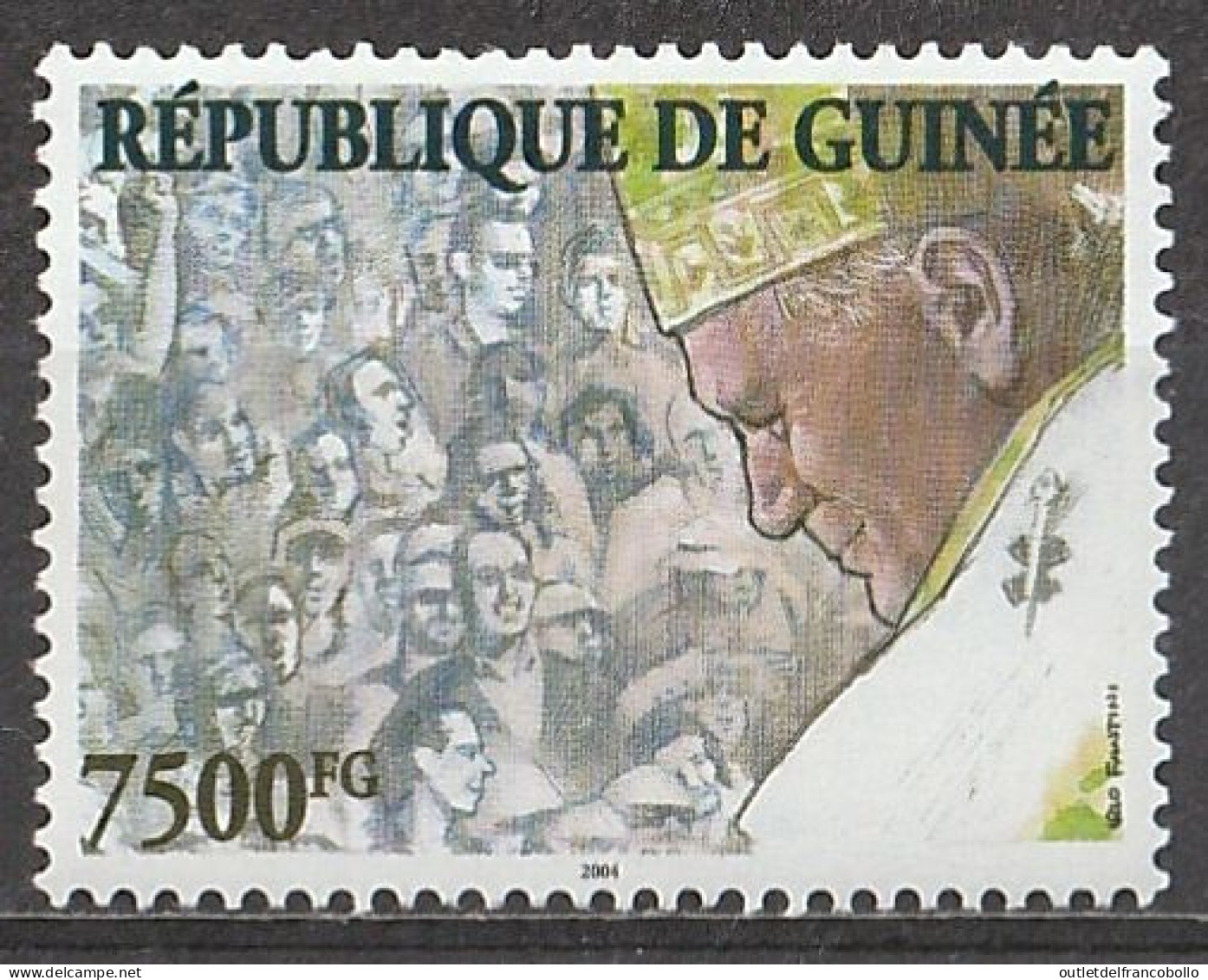 GUINEA 2004 - PAPA GIOVANNI PAOLO II-AI FEDELI - 7500FG - 1v. MNH - (1439) - Yemen