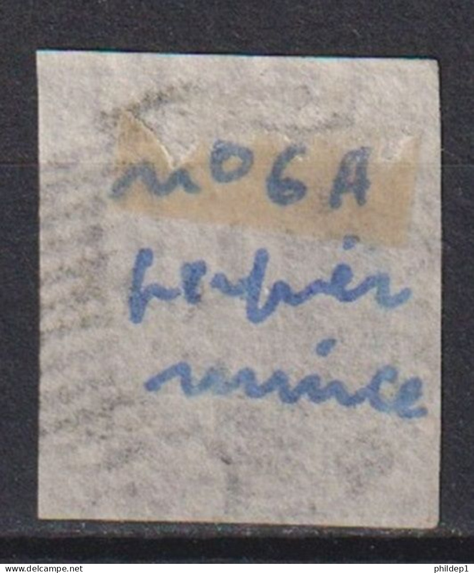 BelgiqueCOB N° 6A Oblitéré. Papier épais. Bien Margé - 1851-1857 Medallones (6/8)