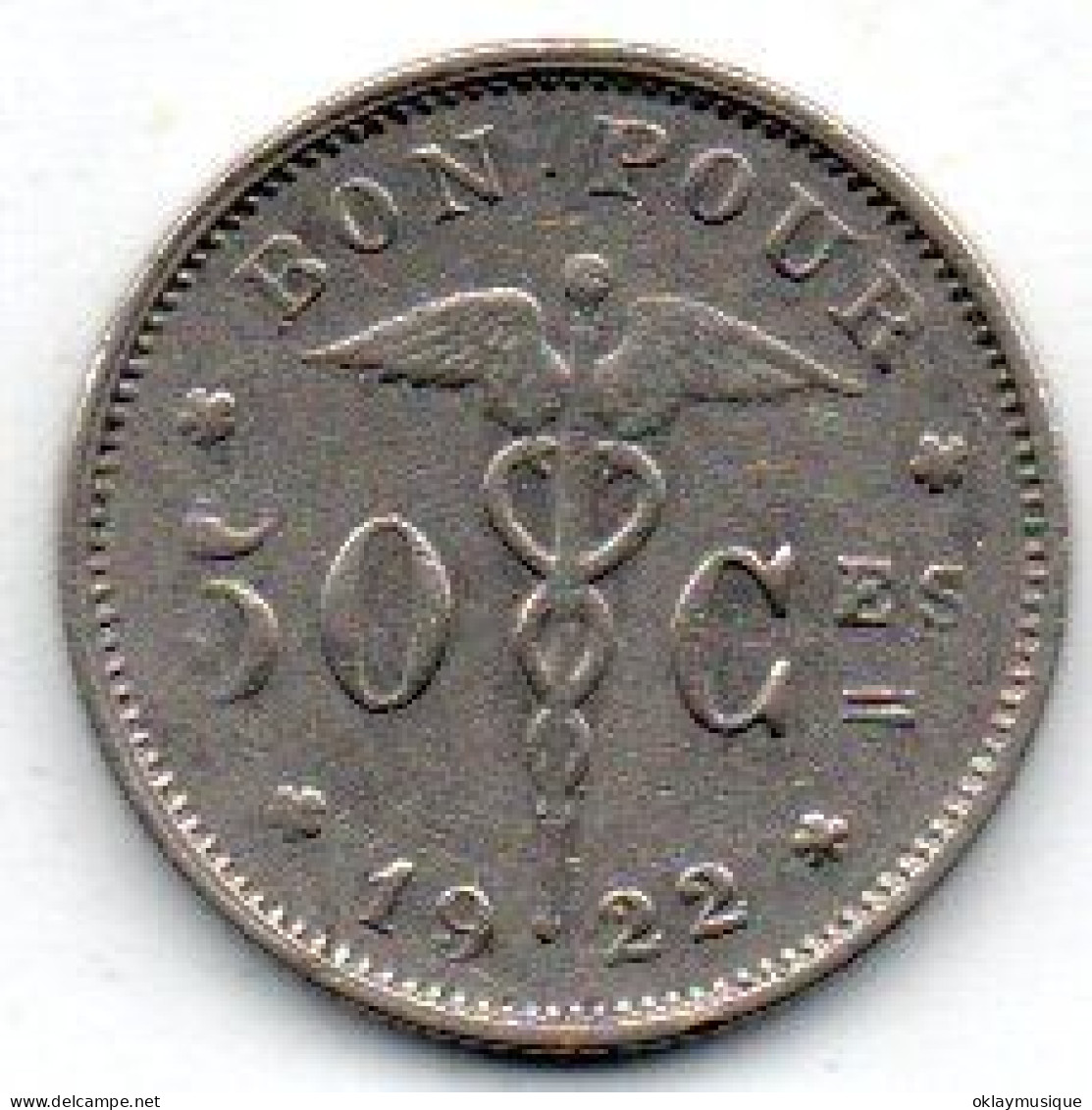 Belgique 50 Centimes 1922 - 50 Cent