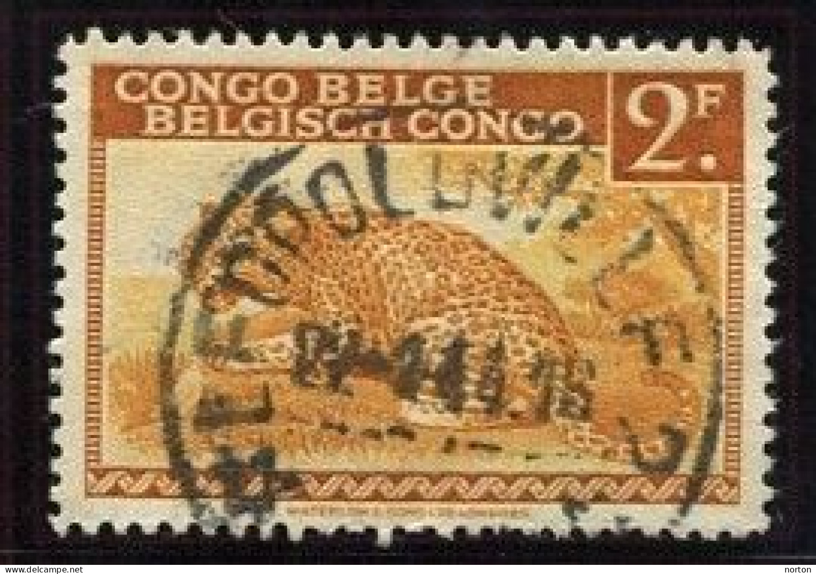 Congo Léopoldville 2 Oblit. Keach 8A1 Sur C.O.B. 260 Le 22/01/1944 - Gebruikt