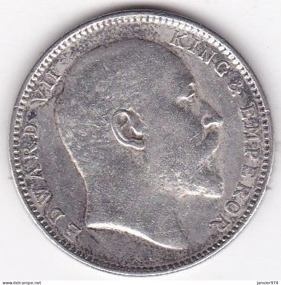 Inde Britannique, One Rupee 1907,  Edward VII,  En Argent , KM# 508 - India