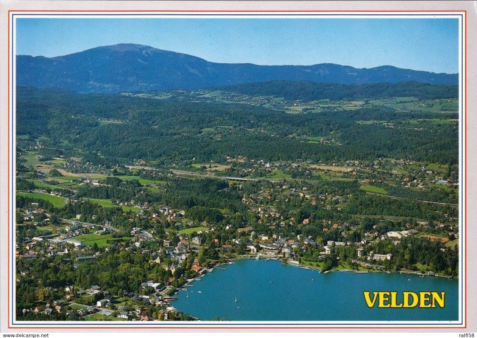 1 AK Österreich / Kärnten * Blick Auf Velden Am Wörther See - Luftbildaufnahme * - Velden