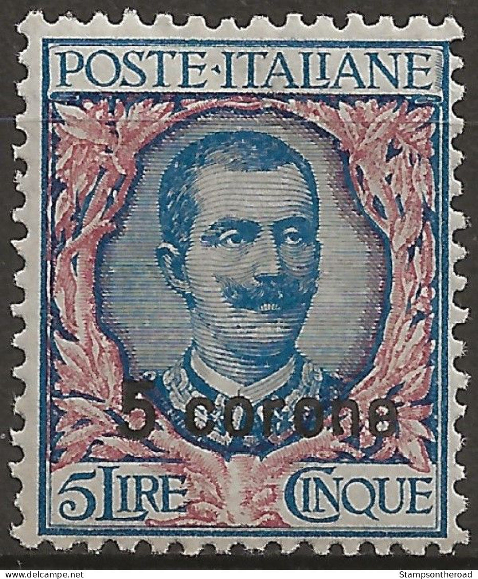 TRDA7LA -1921/22 Terre Redente/Dalmazia, Sassone Nr. 7, Francobollo Nuovo Con Traccia Di Linguella */ Centratura Ottima - Dalmatia