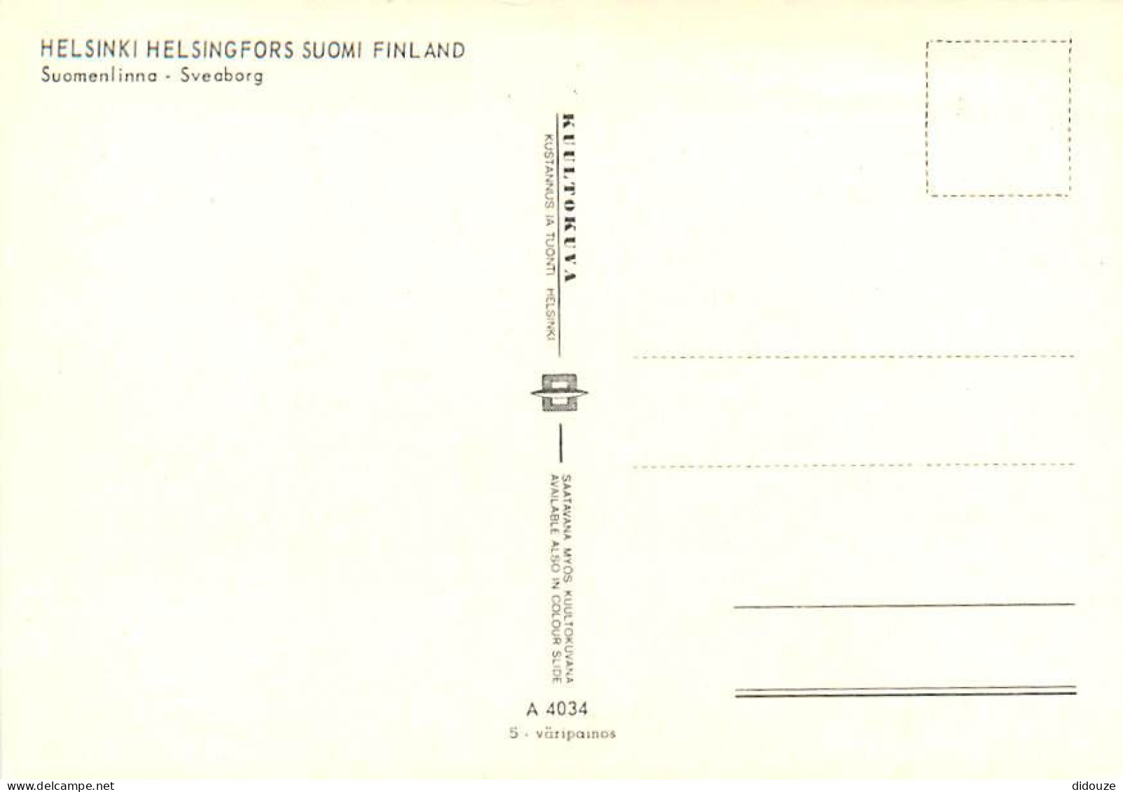 Finlande - Helsinki - Suomenlinno - Sveaborg - CPM - Carte Neuve - Voir Scans Recto-Verso - Finland