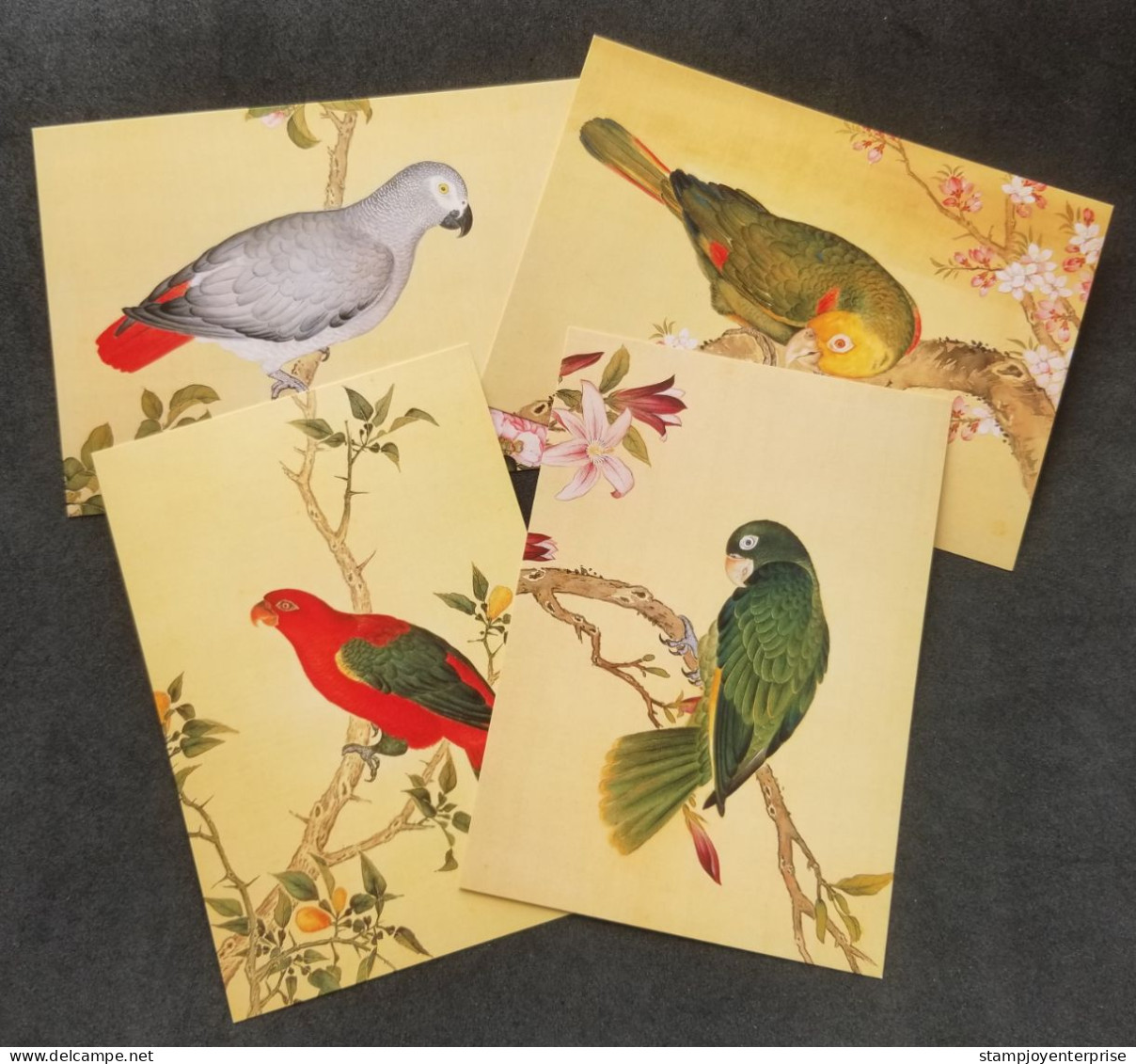 Taiwan National Palace Museum Bird Manual 1999 Chinese Ancient Painting Flower Tree Birds Parrot (postcard) MNH - Cartas & Documentos