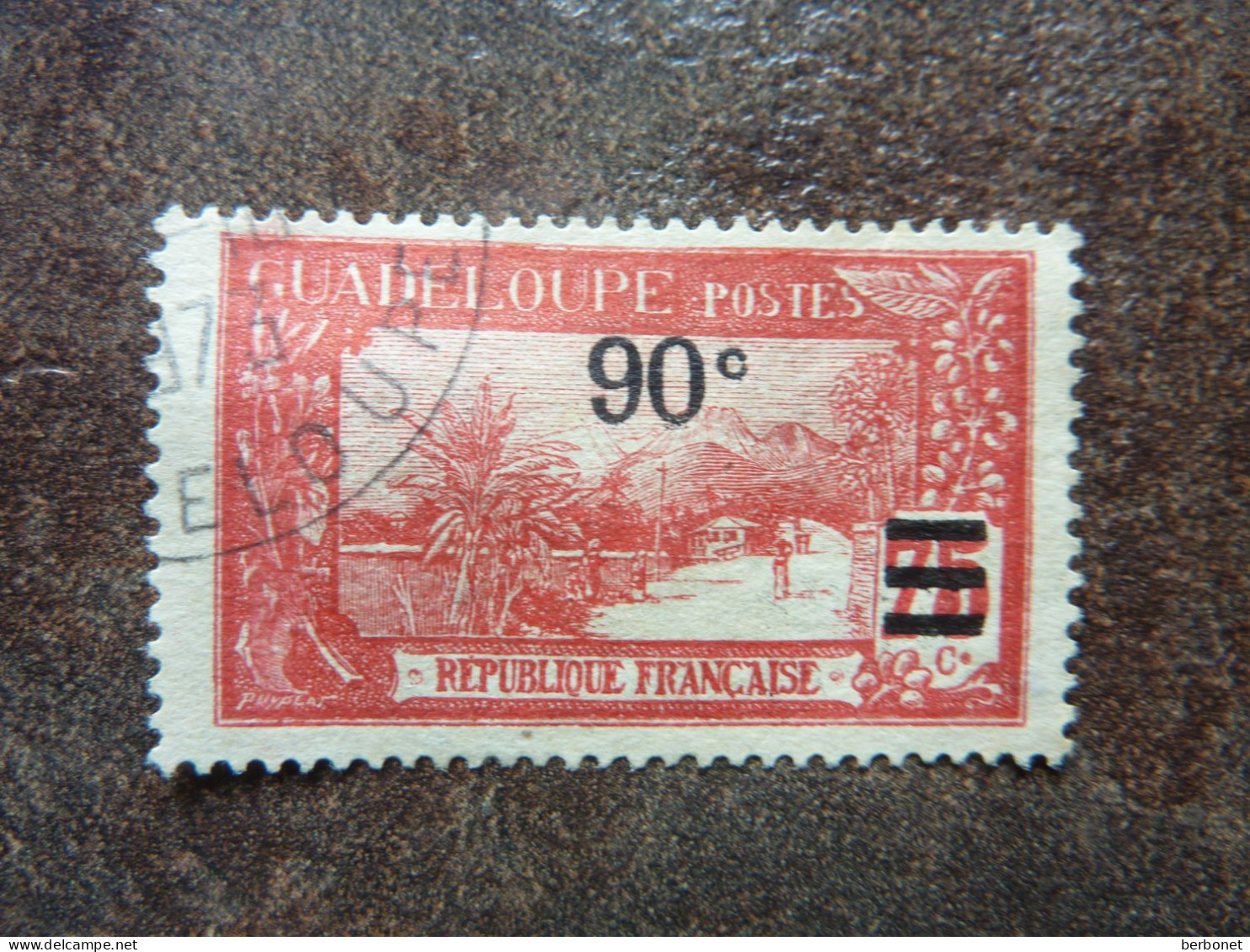 1926  La Grande Soufrière Surchargé  90c Sur 75c   Y&T=  92   TBE - Used Stamps