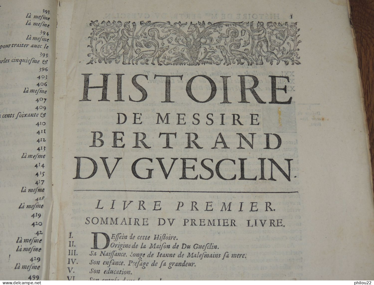 HAY du CHASTELET - Histoire de Bertrand DU GUESCLIN 1666 E.O.