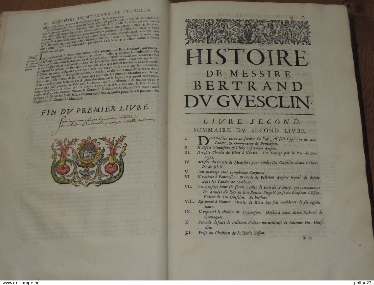 HAY du CHASTELET - Histoire de Bertrand DU GUESCLIN 1666 E.O.