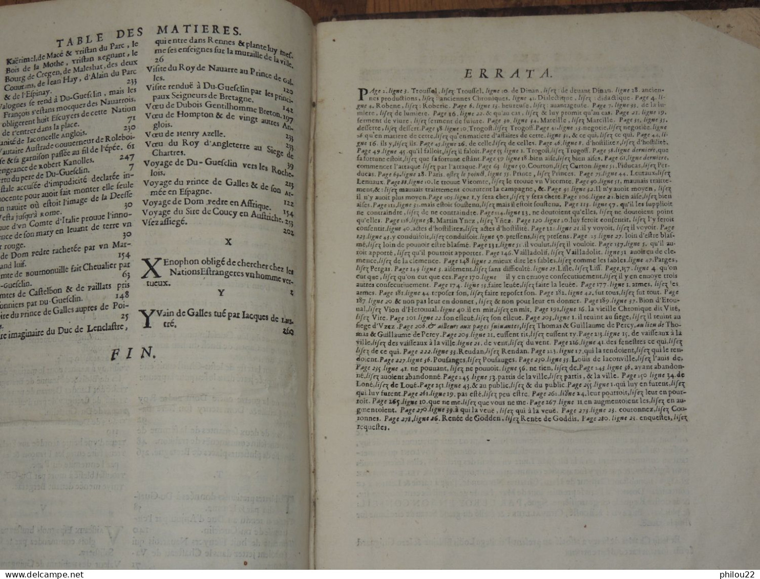 HAY du CHASTELET - Histoire de Bertrand DU GUESCLIN 1666 E.O.