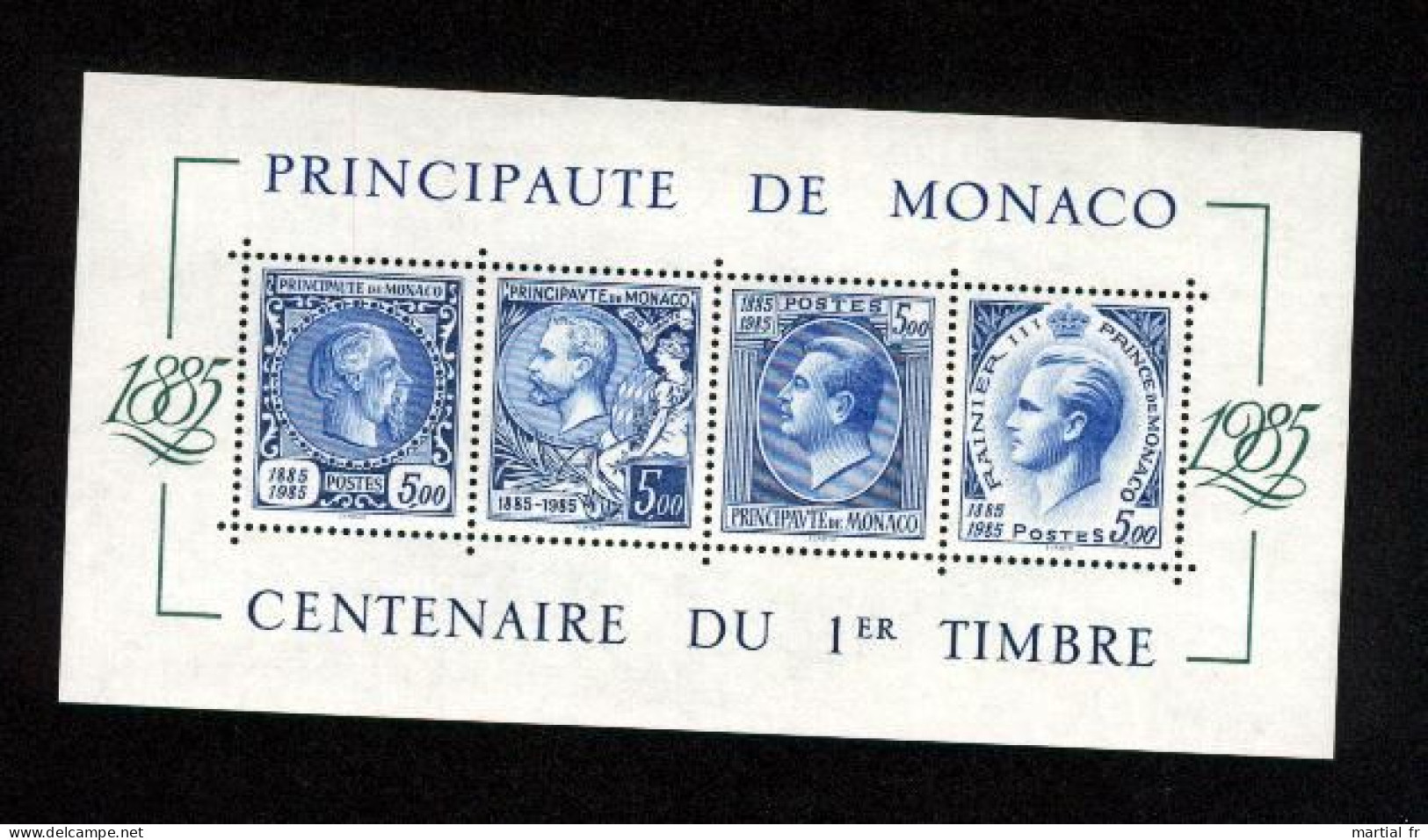 Monaco Bloc Yvert N° 33 CENTENAIRE Timbre ** MNH STAMP ON STAMP BRIEFMARKE AUF BRIEFMARKE Rainier - Blocs