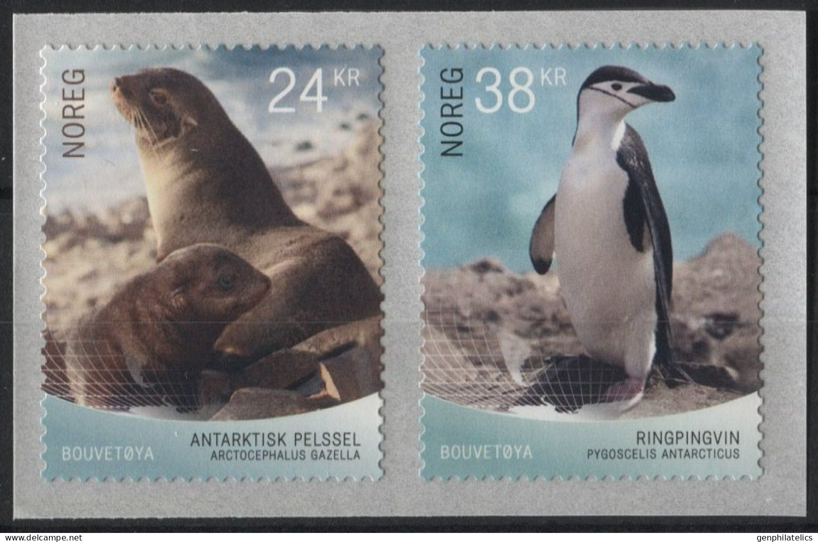 NORWAY 2018 FAUNA Animals. Birds SEAL PENGUIN - Fine Set (self-adhesive) MNH - Nuevos