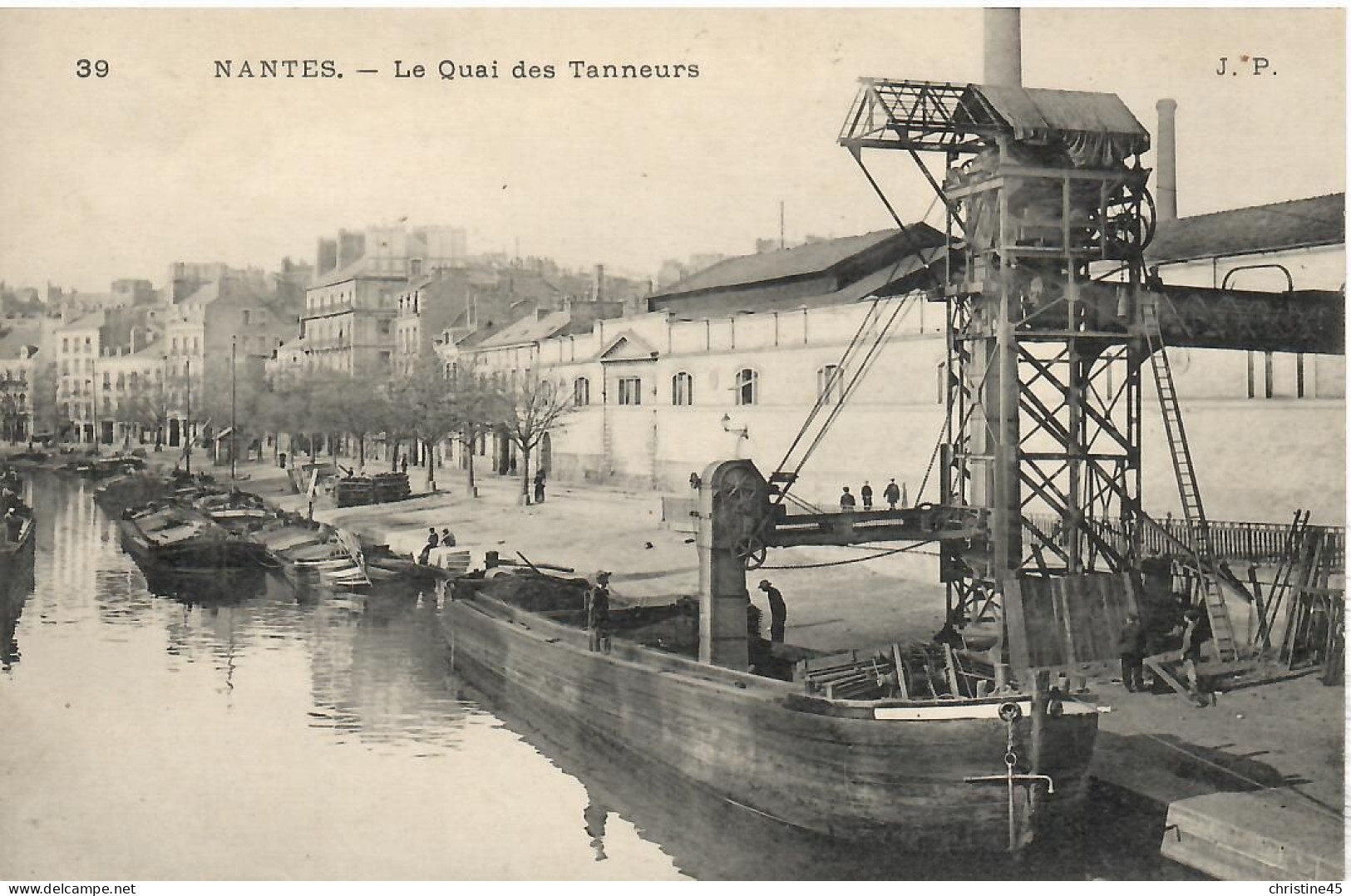 PENICHE   NANTES LE QUAI DES TANNEURS - Houseboats