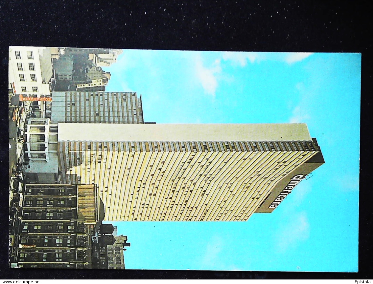 ►trois Timbres Se-tenant 4C  Lincoln HOTEL AMERICANA   Building  Vintage Card 1960s  - NEW YORK CITY (Architecture) - Lettres & Documents