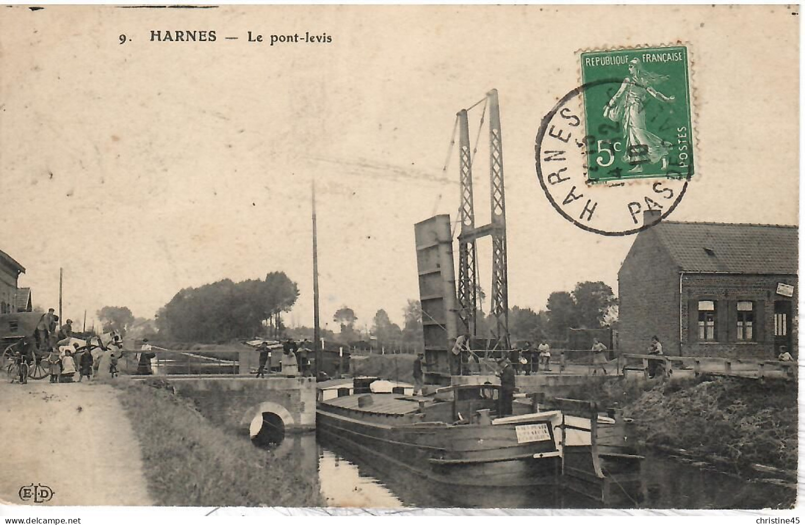 PENICHE  HARNES  LE PONT LEVIS - Péniches