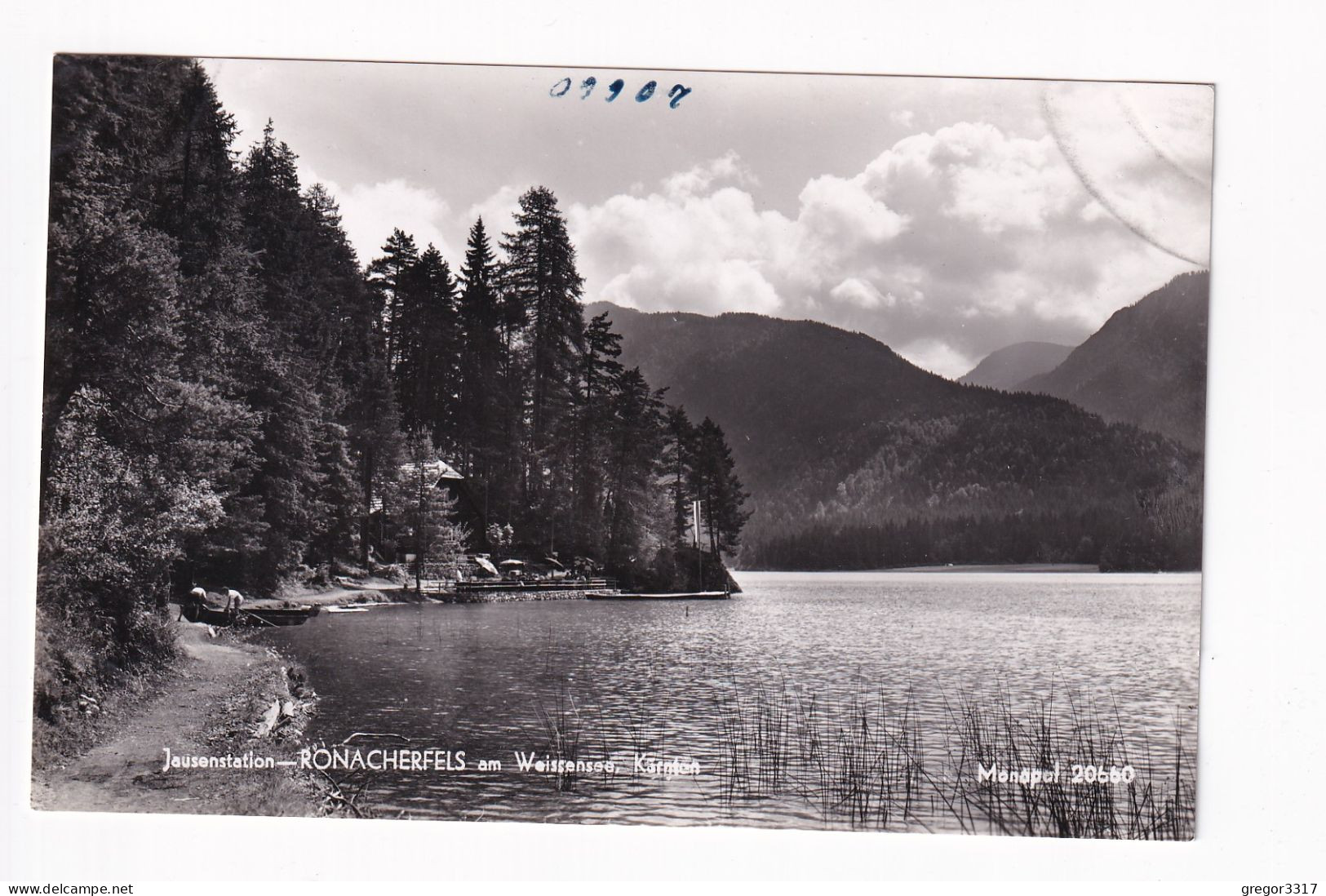 E6058) WEISSENSEE - Jausenstation RONACHERFELS Am Weissensee - Kärnten - S/W FOTO AK - Weissensee